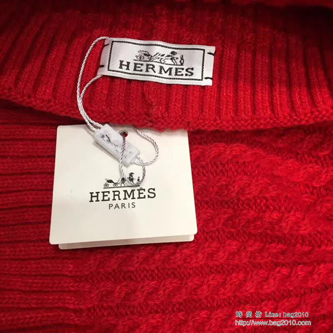 愛馬仕HERMES 新款兔絨加羊絨 百搭款帽子圍巾套裝 LLWJ8496